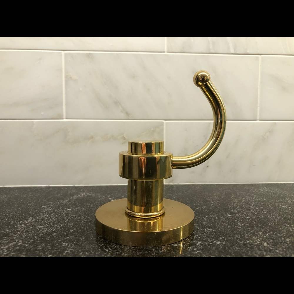 Pair New Brass Robe Coat Hooks